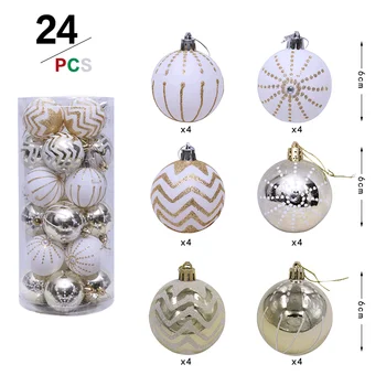 Tarpvalstybinės Kalėdų dekoracijas platinum būgno dažytos Kalėdų kamuolys 6cm Kalėdų eglučių papuošalai, dekoratyviniai Kalėdų kamuolys