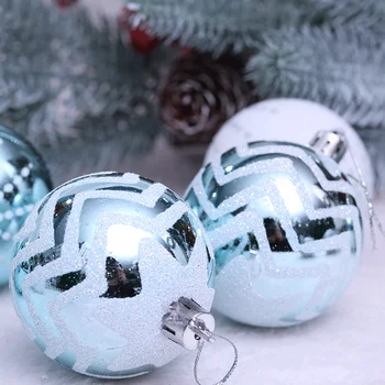 Tarpvalstybinės Kalėdų dekoracijas platinum būgno dažytos Kalėdų kamuolys 6cm Kalėdų eglučių papuošalai, dekoratyviniai Kalėdų kamuolys