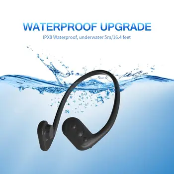 Tayogo W01 Vandeniui Kaulais Ausinių Bulit į 8GB Plaukti MP3 Grotuvas su FM Radijo IPX8 Sporto Ausinės Nardymo Runing