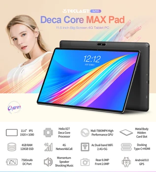 Teclast M16 Tablet 11,6 Colių 4G Phablet MT6797 ( X27 ) Android 8.0 1920*1080 2.6 GHz Decore CPU, 4GB 128GB 8.0 MP+2.0 MP Dual Camera