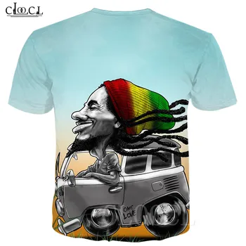 Tee Vyrams Marškinėliai 3D T-Shirt Marškinėlius vyriški Marškiniai Fitneso Sporto Bob Marley Spausdinti Rock, Hip-Hop, Reggae Kūrėjas Drabužių Juokinga T Shirts