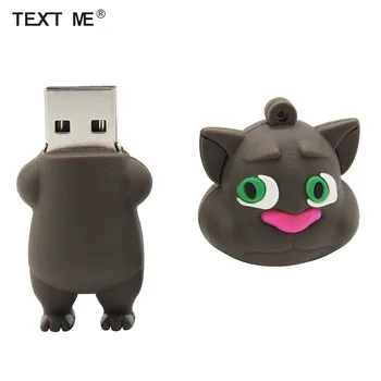 TEKSTAS MAN mielas animacinių filmų Kalbėti katė modelis usb2.0 4GB 8GB 16GB 32GB 64GB pen drive USB 