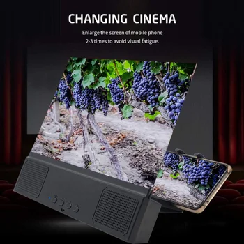 Telefono Laikiklis 12 colių 3D Ekranas Stiprintuvo Mobiliojo Telefono didinamasis stiklas HD Pelninga Filmus su 