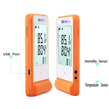 Temperatūros ir Drėgmės LCD USB Temperatūros Duomenų Kaupiklis Diktofonas Stebėti Didelių Išorinių Jutiklių 16000 Taškų Detektorius BLS-6