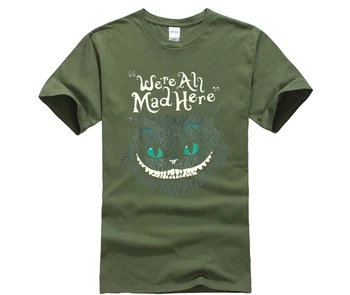 Tendencijos Cheshire Alice katė-Visi buvo Proto, Čia Stebuklų, t-shirt