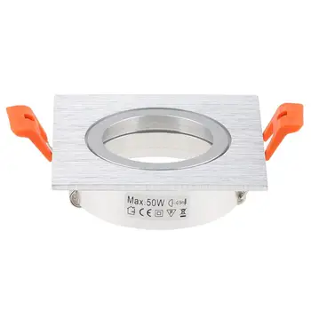 Teptuku Silver Square Įleidžiamas LED Žemyn Šviesos Reguliuojamas Rėmo GU10 MR16 Led Prožektoriai Išpjovą 65MM LED Žemyn apšvietimo įranga.