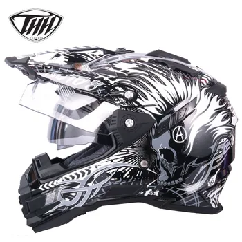 THH tx27 kasko capacetes motociklo šalmas cross šalmas motokroso šalmas moto šalmas su dual skydelis atv mtb downhill visą veidą