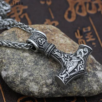 Thor Hammer Pakabukas Mjolnir Amuletas Skandinavų Vintage Papuošalai Karoliai