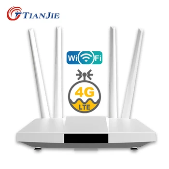 TIANJIE LM321 3G 4G Maršrutizatorių GSM LTE namuose 4 antenos RJ45 LAN Modemas 4g-wifi hotspot, 4G lte, wifi MEZON 4g maršrutizatorius su sim kortelės lizdas