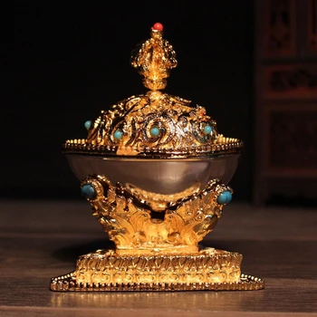 Tibeto Budistų Mikky Gabbra Kapala Taurės Dieviška Ritualas Statula Kaukolės Abhiseca