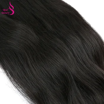 Tikras Grožis Remy Human Hair Brazilijos Tiesiai Urmu Plaukų Kasytės Natūralių Spalvų Ne Ataudų, Nėrimo Apsiuvai