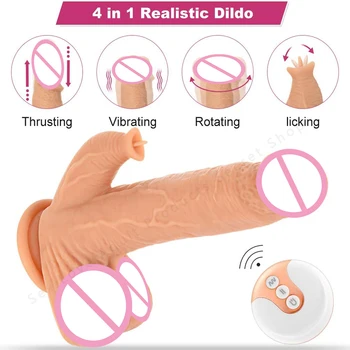 Tikroviškas Dildo Teleskopinis Vibratorius Silikono Varpos Dong siurbtukas Dildo Sekso Žaislas, skirtas Moterų Masturbator Dirželis ant Dildo Šildymas