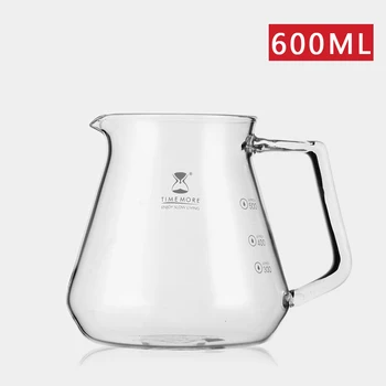 TIMEMORE stiklo kavos serverio stiklo kavos bendrinimo puodą kavos puodą vandens lygio rodymo ženklas 360ml / 600ml