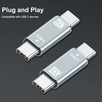 Tipas-C USB4 40Gbps Adapteris USB-C, Vyrų Vyrų Duomenų Sinchronizavimo Konverteris ilgiklis 
