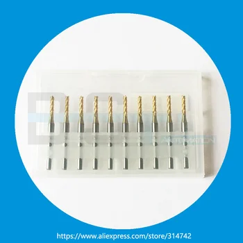 Titano Kailis Carbide1.6mm Pabaiga Malūnas Graviravimas Bitai 1.60 mm frezavimo cutter PCB kelvedžio bitai