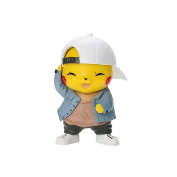 TOMY Pokemon Modelis Pikachu Anime Žaislas Cos Arale Naruto Sasuke 10cm Lėlės, Žaislai, Papuošalai Naujųjų Metų Dovanos Draugams ir Vaikams