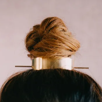 Top Mazgas Karūna Staigius Viršų Bandelė Turėtojas Metalo Plaukų Stick Moterų Nauja Plaukų Aksesuarai Femme Bun Manžetai Narve Aukso 2020 Originalas