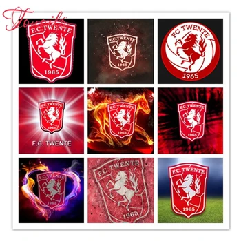 TOUOILP Diamond Išsiuvinėti kvadratiniu&Turas Gręžimo futbolo Ut logotipą, Diamond Tapybos Kryželiu Futbolo Dekoracijos Vaikams