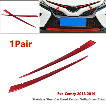 Toyota Camry 2018-2020 Raudona Priekiniai Centras Grotelės Padengti Apdailos Dalys
