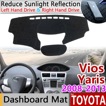 Toyota Vios Yaris Belta Soluna XP90 2008~2013 neslystantis prietaisų Skydelio Kilimėlis Padengti Trinkelėmis skėtį nuo saulės Dashmat Kilimų Automobilių Priedai 2012