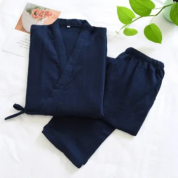 Tradicinis Japonų Kimono Yukata Vyrų Hanbok Pajama Nustatyti Vyrų Loungewear Pavasario/Rudens/Vasaros