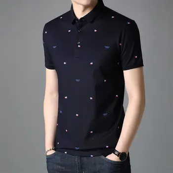 Trumparankoviai marškinėliai vyriški laisvalaikio paprasta dugno marškinėliai pusė rankovėmis drabužius 4987