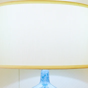 TUDA Kinų Stiliaus Mėlynos spalvos Snaigės Keramikos Stalo Lempos, Miegamojo Lovos Lempos Kambarį Led stalinės Lempos 110v, 220v E27