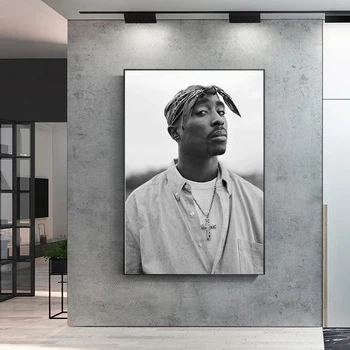 Tupac Shakur 2PAC Drobės Tapybos Reperis Star Plakatas Hip-Hop Meno Tapybos Moder Sienų Dekoras Plakatai Sienos Nuotraukas, Namų Projektavimas