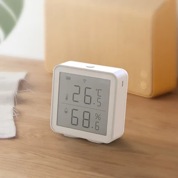 Tuya WIFI Smart Home Temperatūros Ir Drėgmės Jutiklių Su LED Ekranas, Veikia Su Namų Asistentas Alexa ir Pažangaus Gyvybės