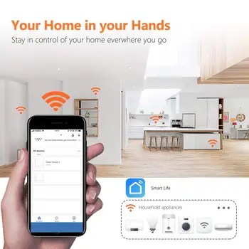 Tuya Wifi Smart Šviesos Jungiklį Ekrano Touch Panel RF Wireless Sienos Jungiklis, Balso Kontrolės paramos Alexa Echo 
