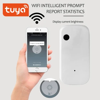 Tuya Wifi/Zigbee Smart Šviesos Jutiklis Baterija Protingo Namo Apšvietimo/Užuolaidų automatikos Valdymo Lauko Vandeniui SmartLIfe App