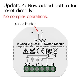 Tuya ZigBee 3.0 Smart Šviesos Jungiklis Relės Modulis 1/2/3 Gauja Smart Gyvenimas/Tuya Kontrolės, 2MQTT Setup su Alexa 