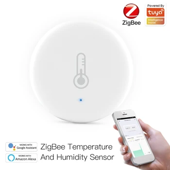 Tuya ZigBee Smart Temperatūros Ir Drėgmės Jutiklis (Tuya/Smart Gyvenimo App Baterija ZigBee 