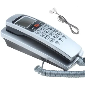 Tvirtinimo prie sienos Skambintojo ID, Telefono Corded Phone Didelis Mygtukas Stalas Įdėti Fiksuotojo ryšio Mados Pratęsimo Telefonu Namų Verslo Biuras