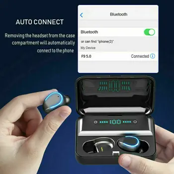 TWS Bluetooth 5.0 Tiesa, Belaidės Ausinės Stereo Sporto Veikia Ausinės Ausinių Su Mikrofonu Telefono Turėtojas Lašas Laivybos