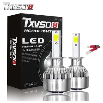TXVSO8 110W/Pora Led H1 COB (chip Žibintų Šviesos srauto CarHeadlight Lemputės Komplektą Balta 6000K 9200LM Auto LED Galvos Lempa šviesos Šaltinis
