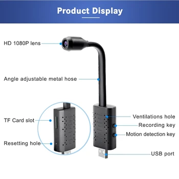 U21 HD Smart Mini Wi-fi, USB, Kamera, Realaus laiko Stebėjimo, IP Kameros AI Žmogaus Aptikimo Linijos Įrašymo Mini Kameros Palaikymo TF Kortelė