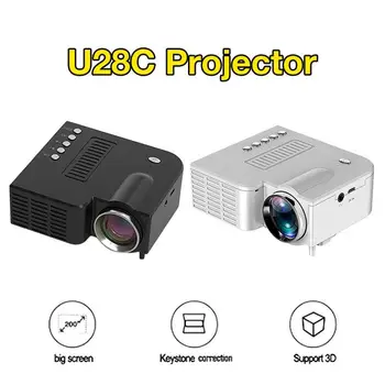 UC28C Nešiojamasis Vaizdo Projektorius, Namų Kino Kino Biuras Supplie Juoda/balta LCD Mini Projektorius Media Player