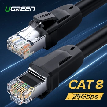 Ugreen Cat8 Ethernet Kabelis RJ 45 Tinklo Kabelis UTP Lan Kabelis RJ45 Pleistras Laido 2m/3m/5m už Maršrutizatorių, Nešiojamas, Ethernet Kabelis