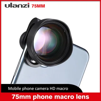 Ulanzi 10X 75MM Makro Telefono Kameros Objektyvo Optinio Stiklo, Universalus Objektyvas, skirtas 