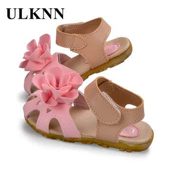 ULKNN vaikams/mergina/vaikas mados princesė butas Gėlių shoecasual sandalai, sandalas flowerantislipleather