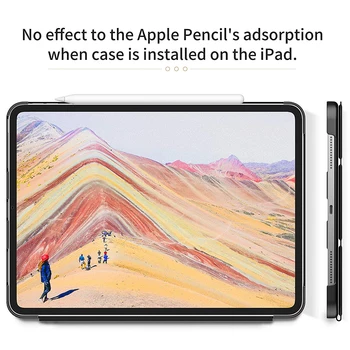 Ultra Slim Smart Case For iPad Pro 12.9 2018 Išleidimo atsparus smūgiams PU Odos Magnetinio Trifold Dangtelis, Skirtas 