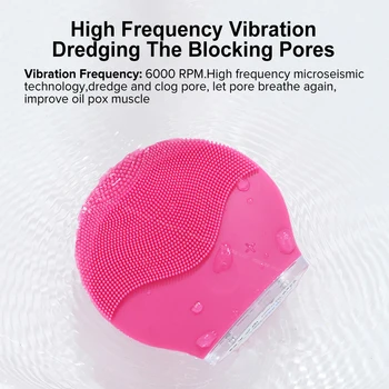 Ultragarso Vibracija, Elektros Veido Valymo Šepečių Silikono Sonic Veido Valymo Šepečių Blackhead Valiklis Cleaner Įkrovimo