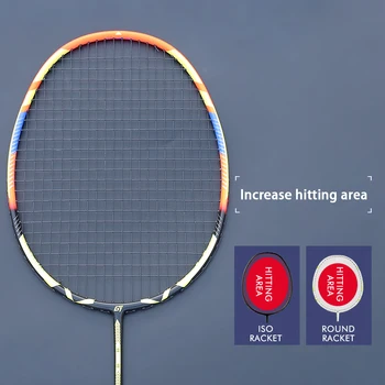 Ultralight Suverti 4U 80±5g Visas Anglies Badmintono Raketės Profesionaliems Spalvotų Stygos Krepšiai Padel Raketės Sporto Raquetas