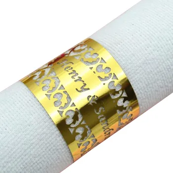 Unikalus dizainas filigranas stiliaus pjovimas lazeriu individualų individualizuoti popieriaus, servetėlių žiedai