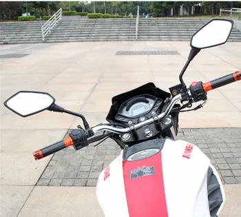 Universalus 10mm Motociklo galinio vaizdo Veidrodėliai Juoda Paspirtukas Moto Pusėje Veidrodžiai yamaha bandomųjų 700 honda c50 suzuki burgman 125