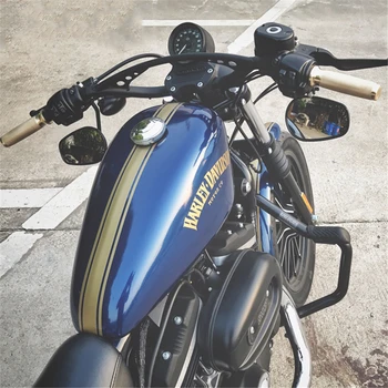 Universalus 22mm 25mm Derliaus Motociklo Rankenos už XL883 XL1200 X48 Dyna Softail Tracker Bobber Sportster išilginis 7/8