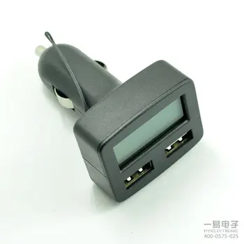 Universalus LCD Digital Dual USB Automobilinis Įkroviklis 3A Krovimo Įtampa srovės Temperatūrą, su 2 USB Įkroviklį, 