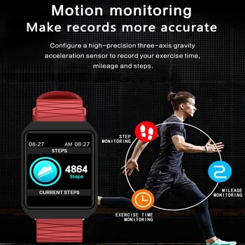 UOIAE smart žiūrėti fitbit Moterų riešo miego, širdies ritmo tracker Vyrų skambučių pranešimo priminimas passometer IOS Android žadintuvas