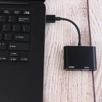 USB 3.0 HDMI VGA Adapteris 4K HD 1080P Multi-Ekranas 2 in1 USB į HDMI Konverteris, Garso ir Vaizdo Kabelis, skirtas 